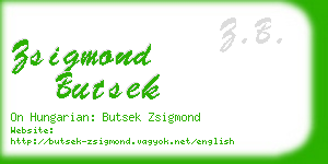 zsigmond butsek business card